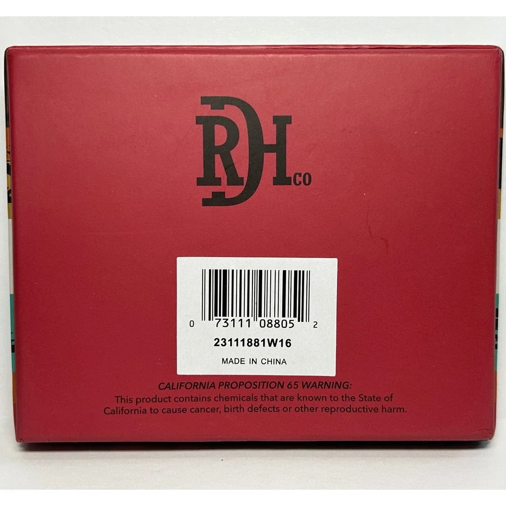 Red Dirt Hat Co. Bi-Fold Wallet Southwestern‎ Brown Leather Mens Brand New Aztec